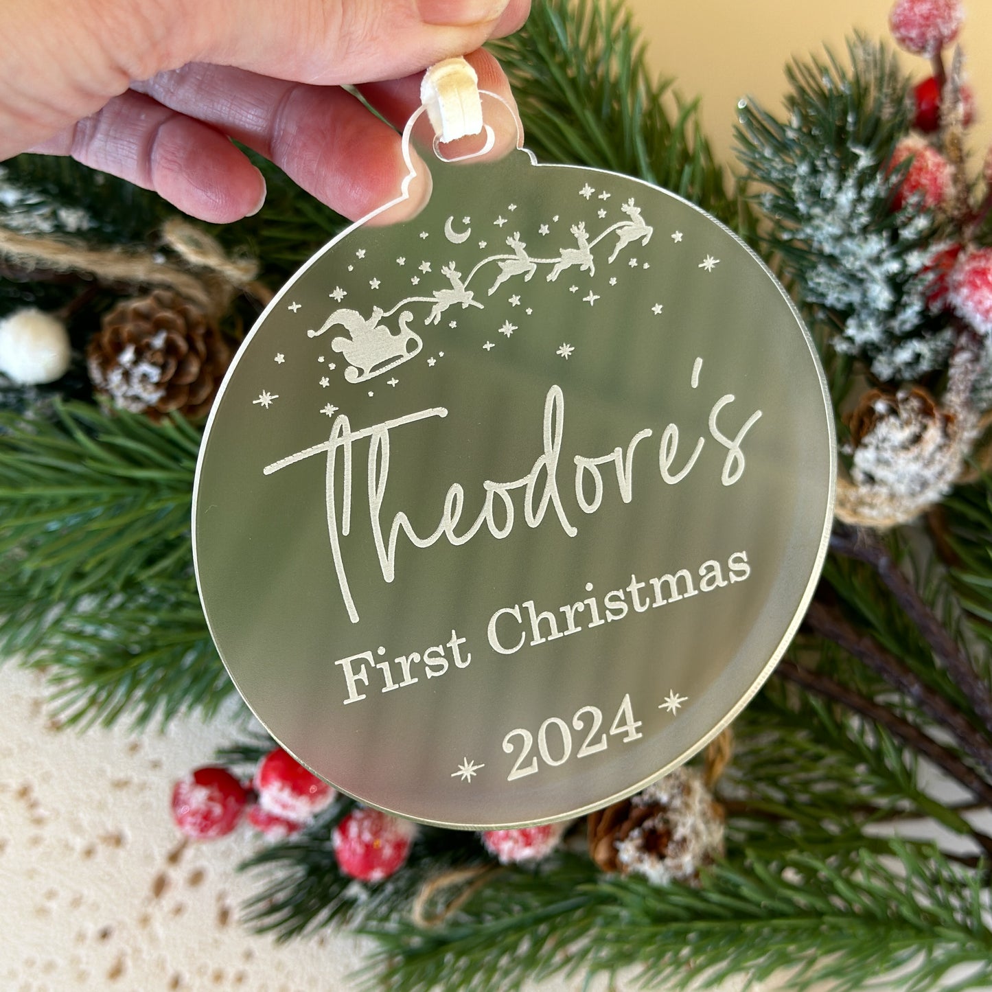 Baby’s First Christmas Ornament | Personalised First Christmas Tree Ornament