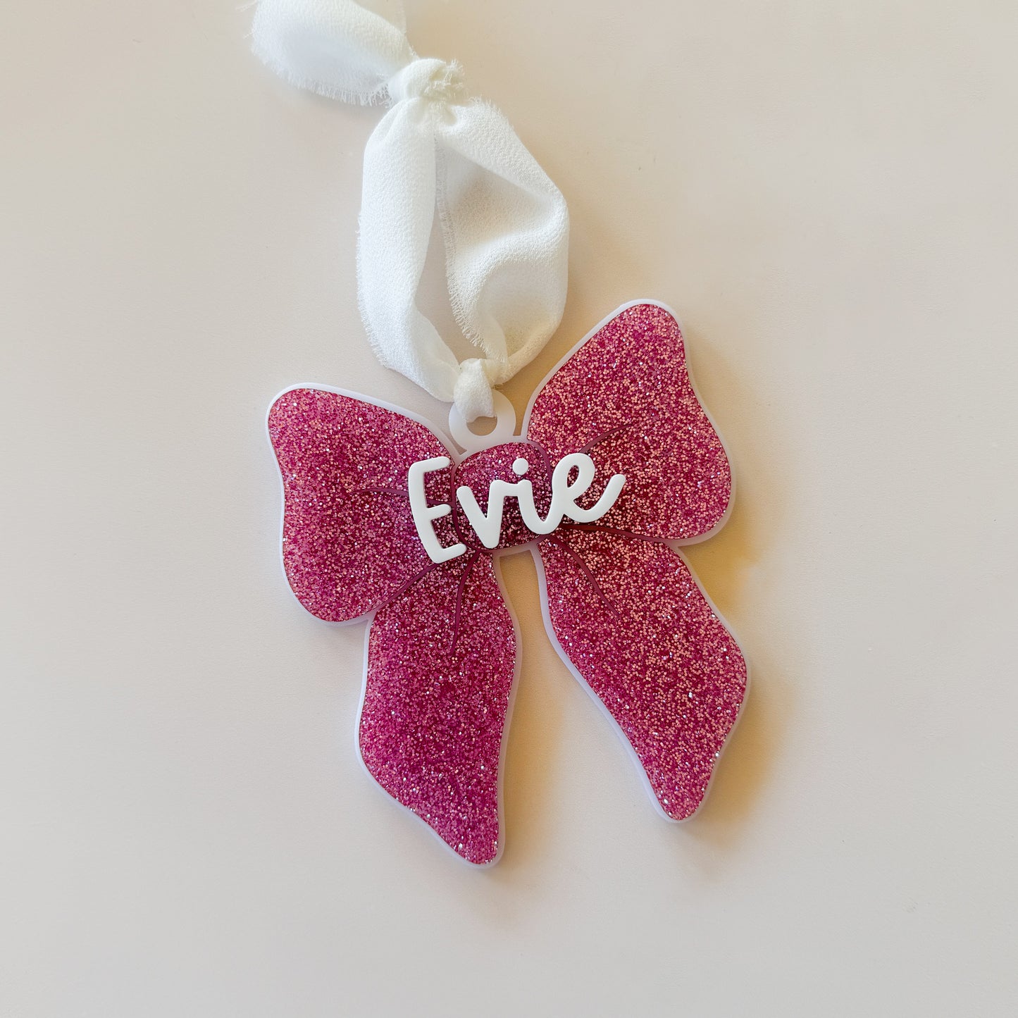 Bow Christmas Ornament Personalised | Stocking Tag