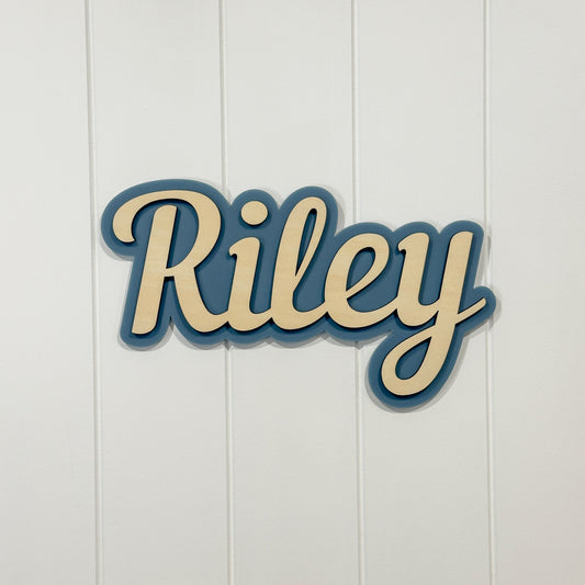 Personalised Kids Wooden Acrylic Door Sign