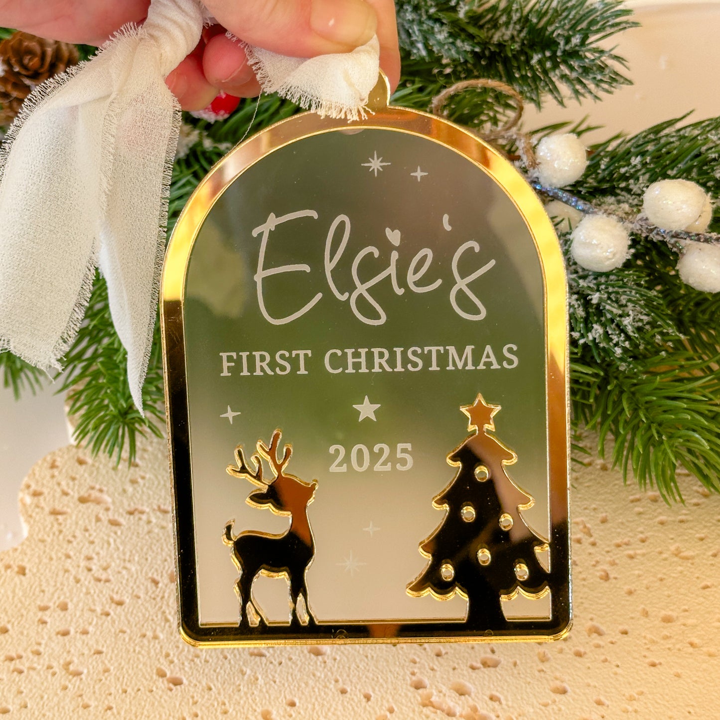 Baby’s First Christmas Ornament | Personalised First Christmas Tree Ornament Acrylic