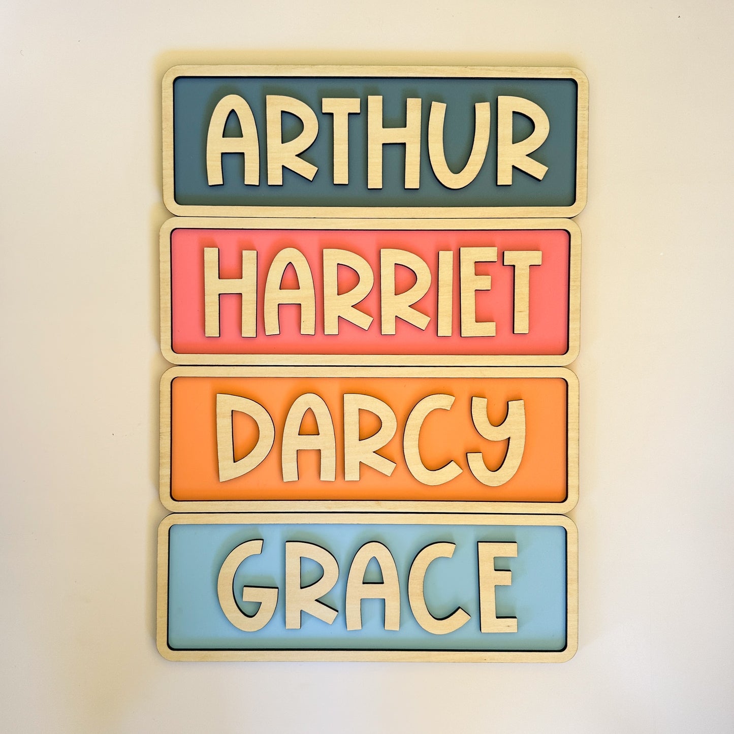 Kids Personalised Bedroom Door Signs - Wooden/Acrylic