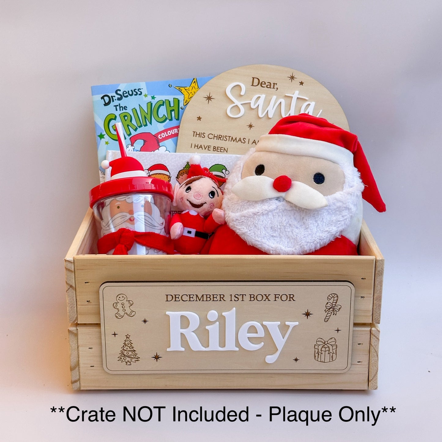 DIY Christmas Crate Plaque Sign | Personalised Crate Sign