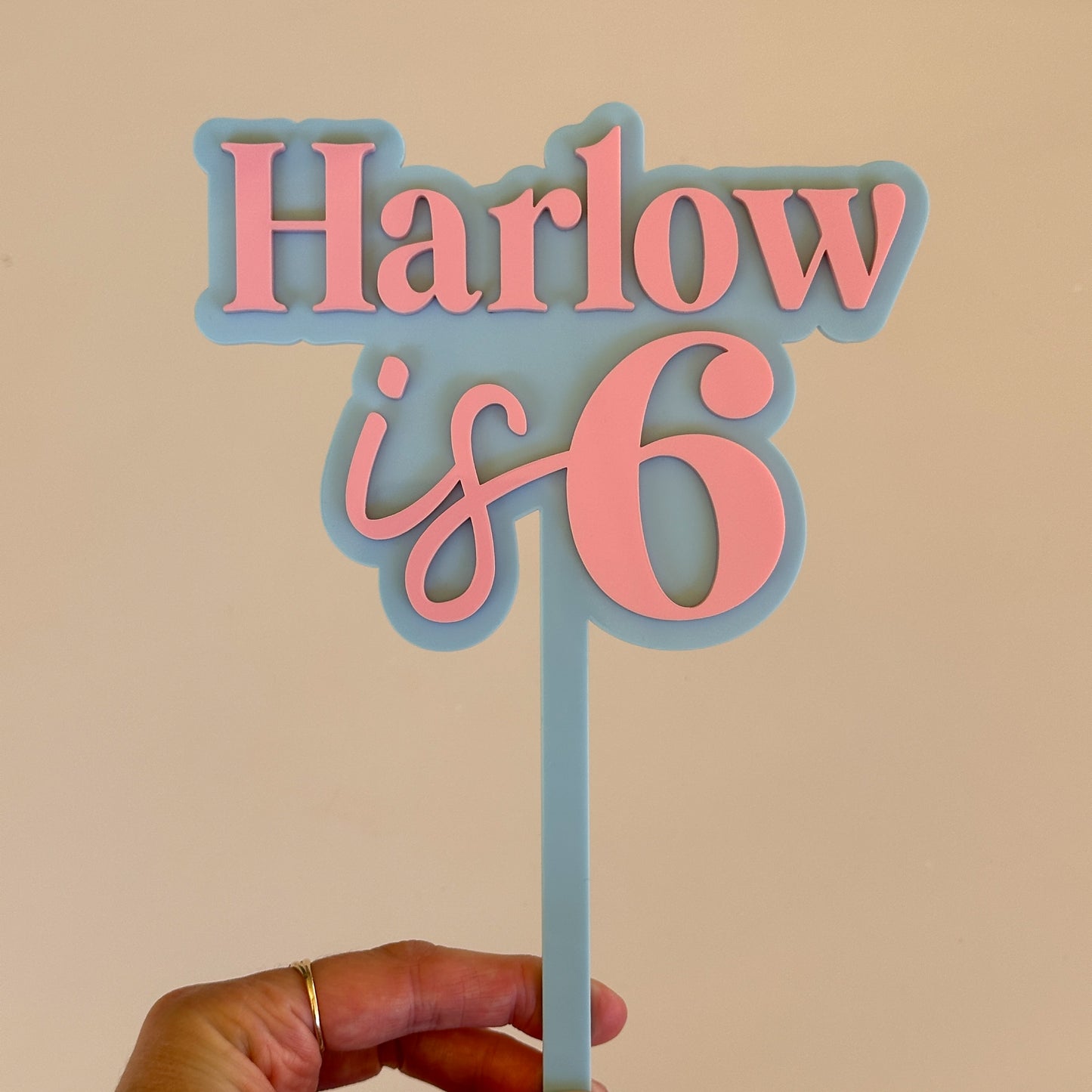 Cake Topper Acrylic Number | Personalised