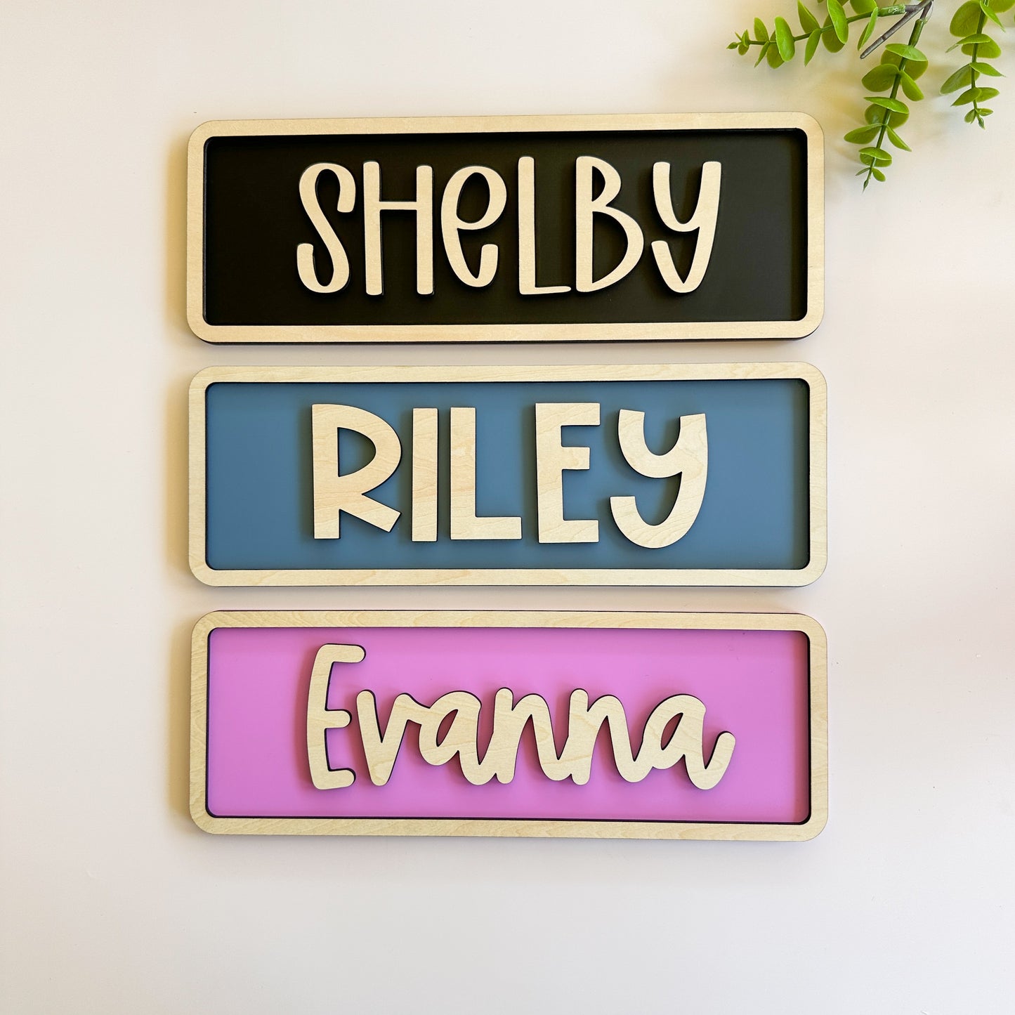 Kids Personalised Bedroom Door Signs - Wooden/Acrylic