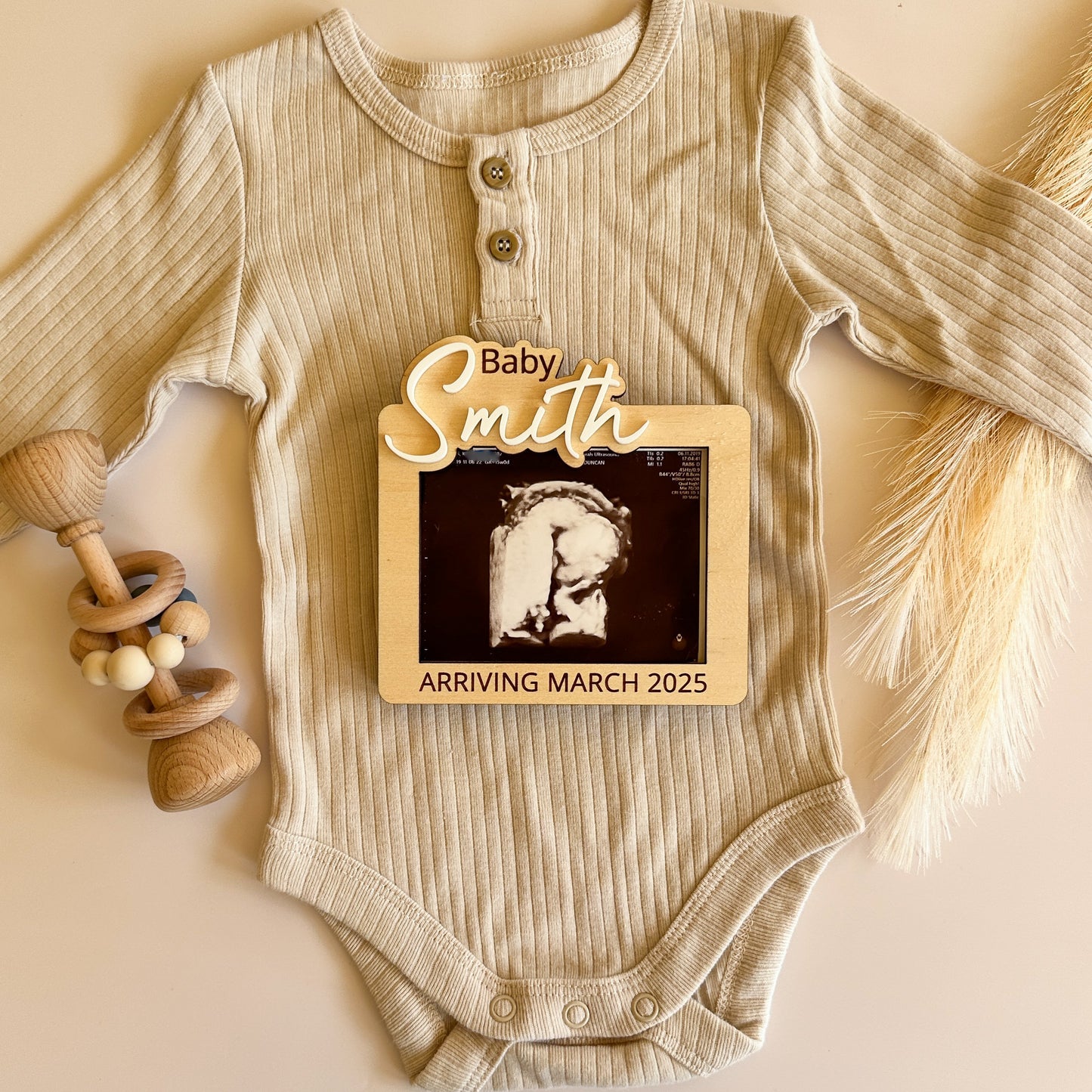 Pregnancy Announcement Ultrasound Photo Frame | Fridge Magnet