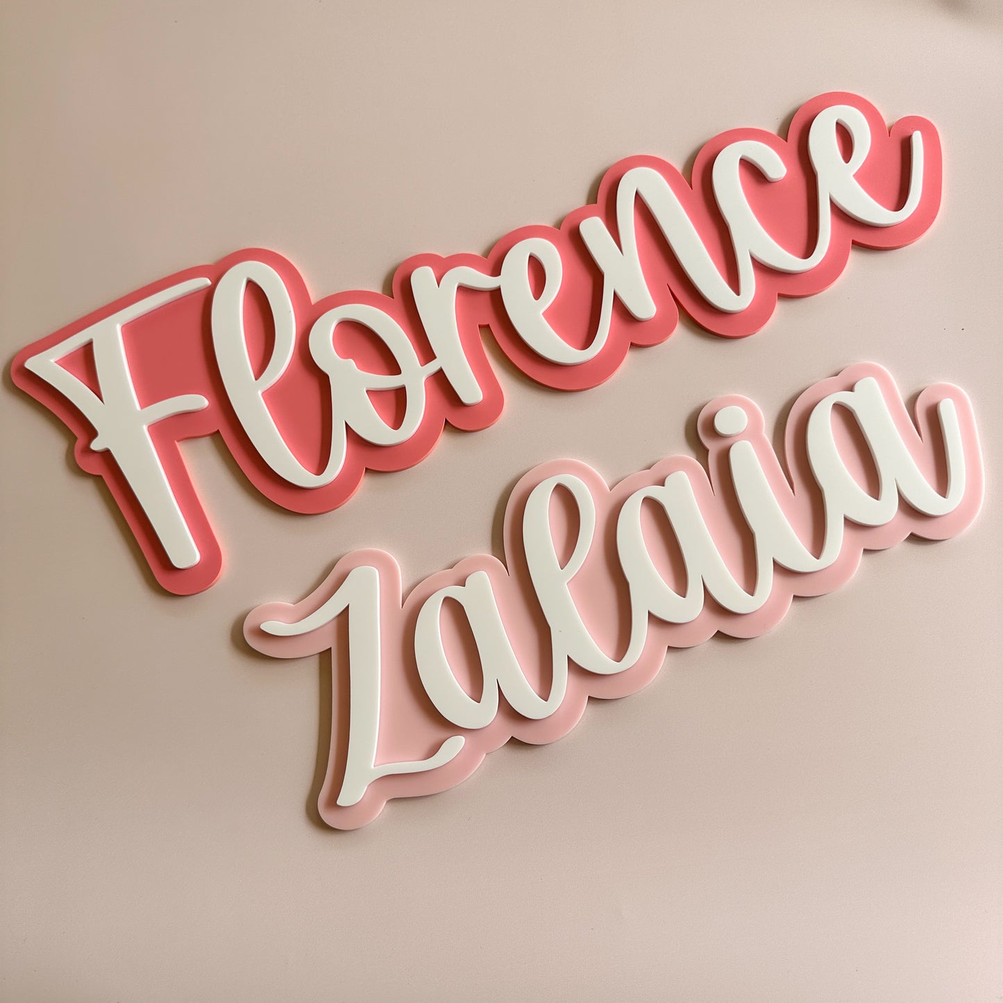 Double Layered Acrylic Name Sign