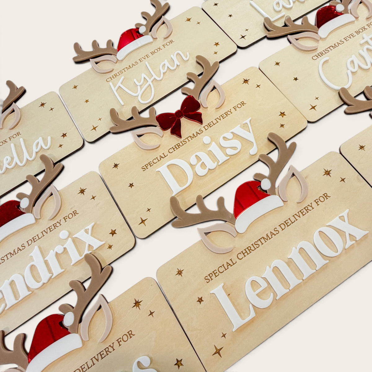 DIY Christmas Crate Plaque Sign Reindeer | Personalised Crate Sign