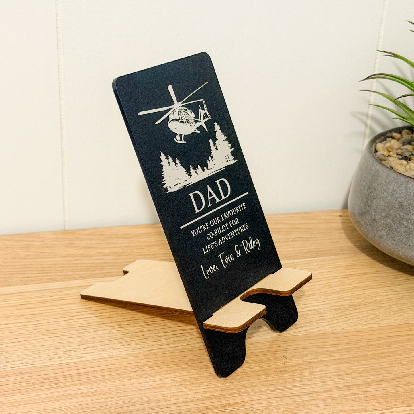 Father's Day Gift | Moblie Phone Holder for Desk - Plane/Helicopter