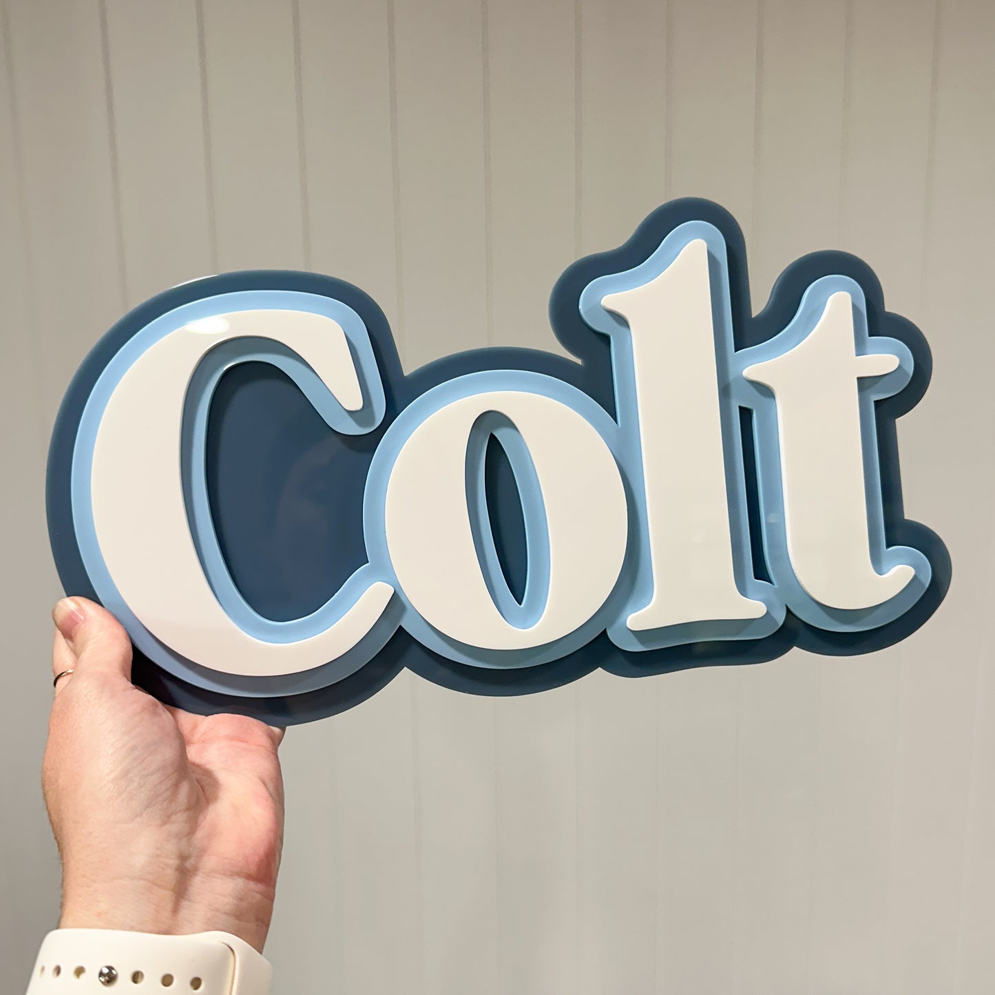 3d Triple Layered Acrylic Name Sign