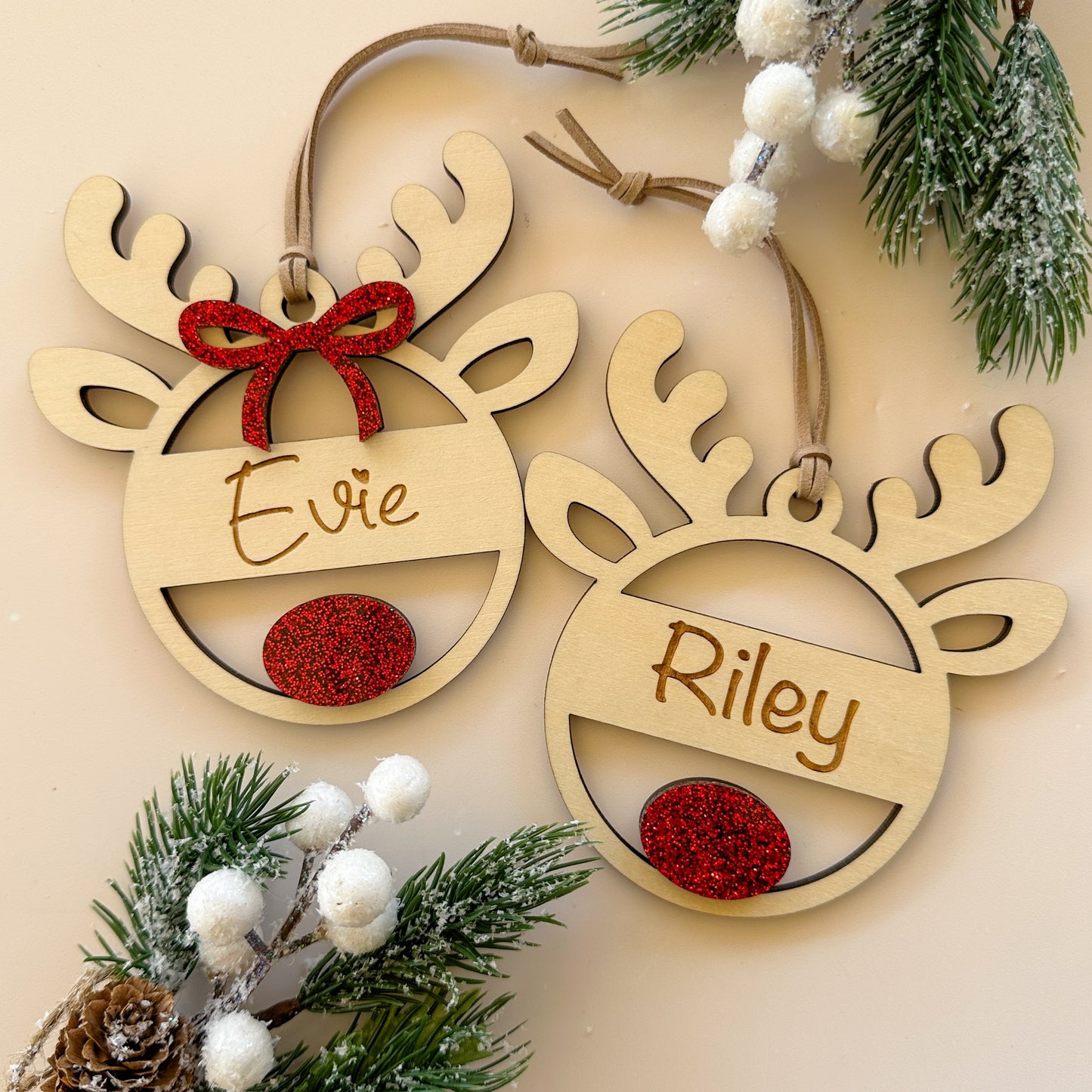 Personalised Christmas Tree Ornament | Reindeer