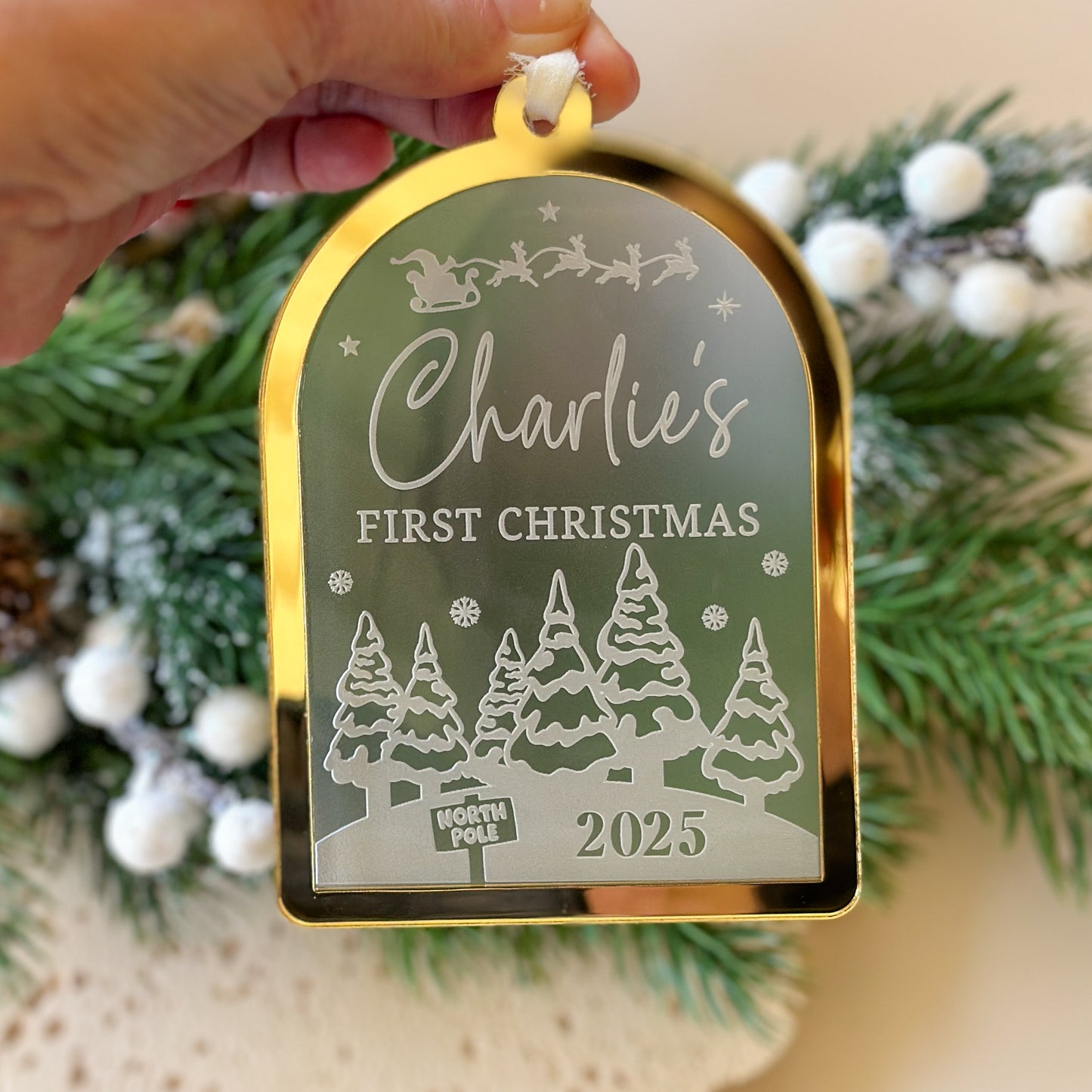 Baby’s First Christmas Ornament | Personalised First Christmas Tree Ornament Acrylic