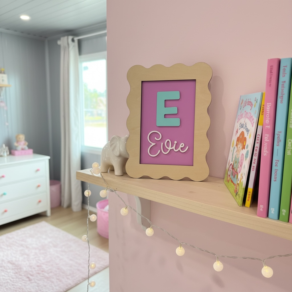 Initial Name Sign - Kids Bedroom Decor