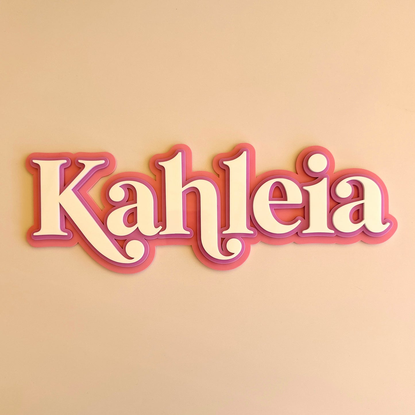 3d Triple Layered Acrylic Name Sign
