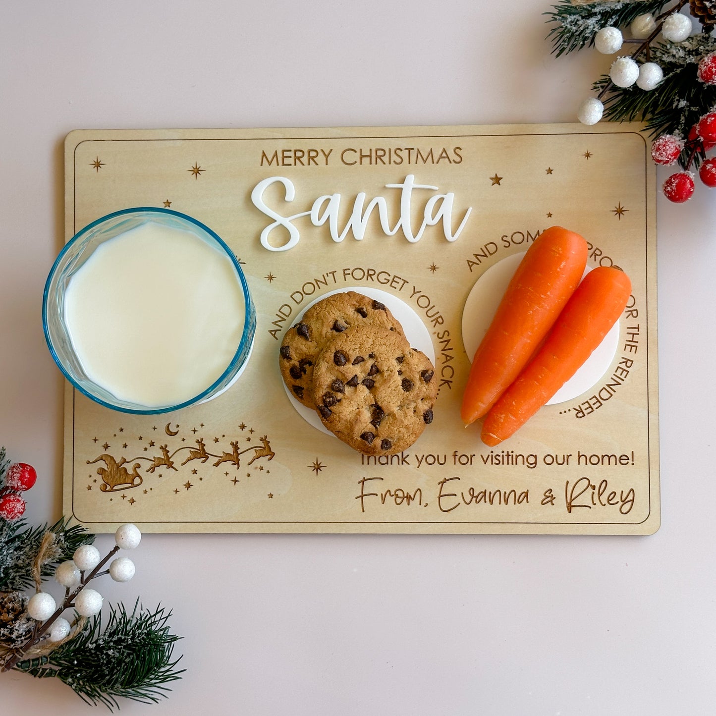 Santa Christmas Plate Tray