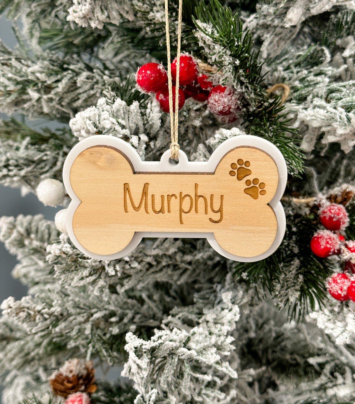 Personalised Pet Christmas Ornament | Pet Christmas Bone Decoration