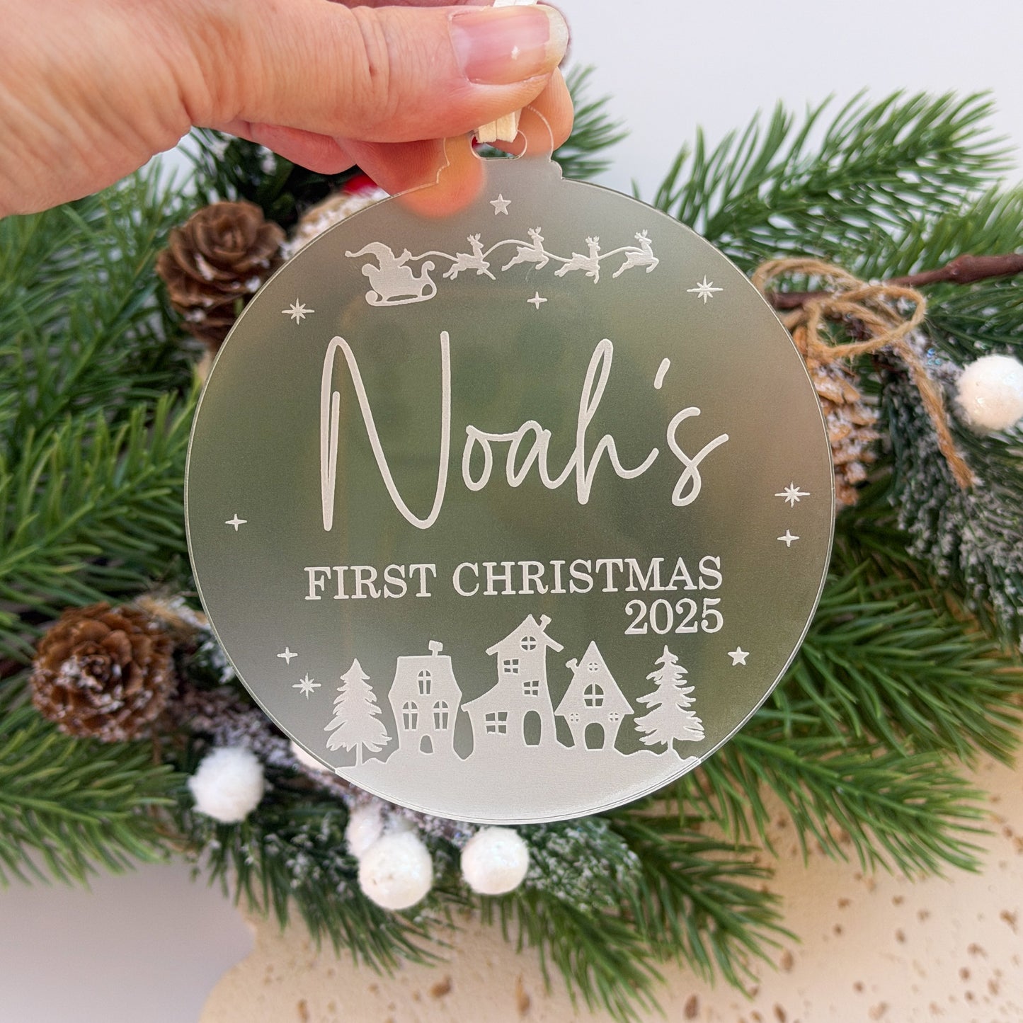 Baby’s First Christmas Ornament | Personalised First Christmas Tree Ornament