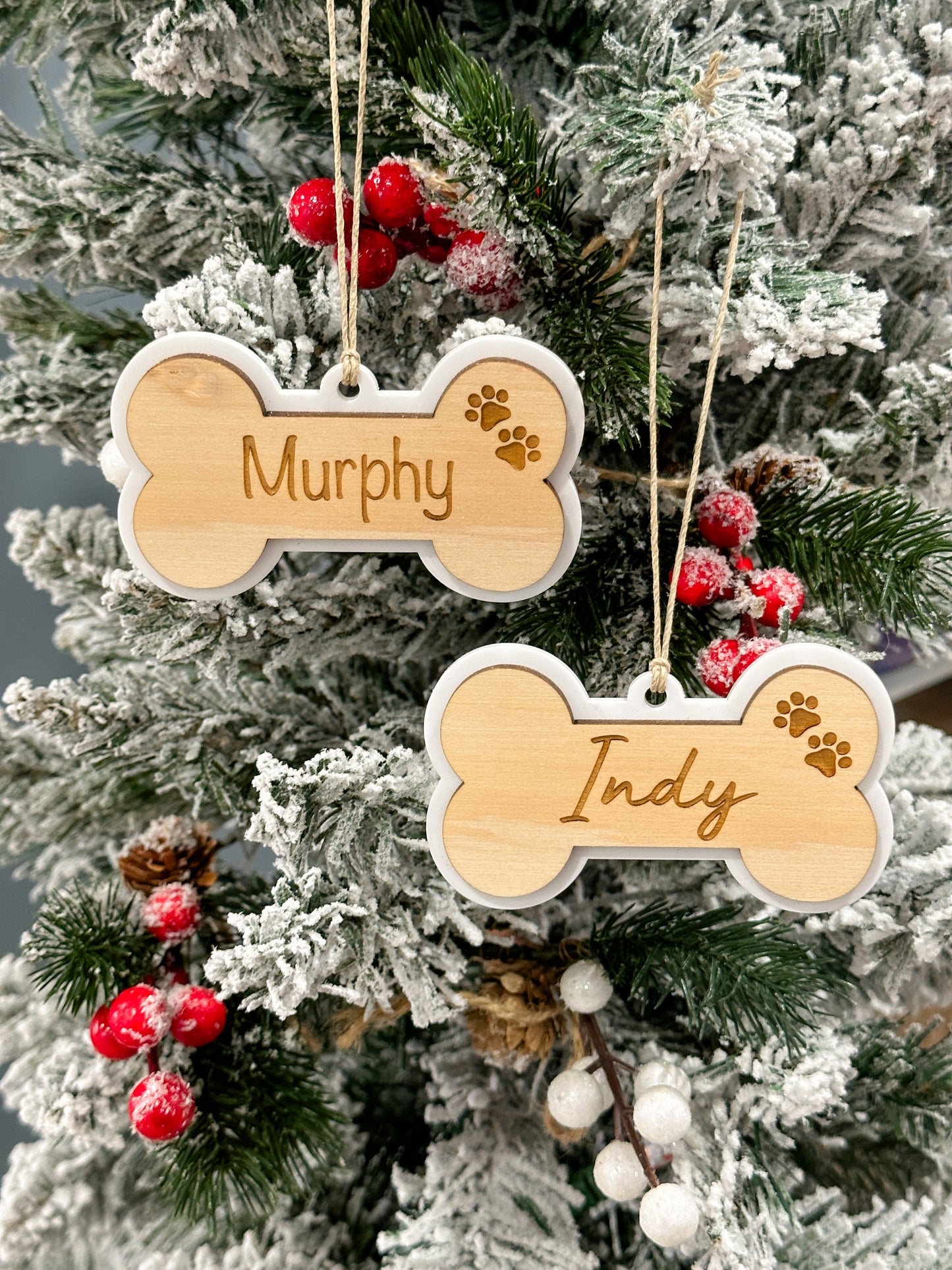 Personalised Pet Christmas Ornament | Pet Christmas Bone Decoration