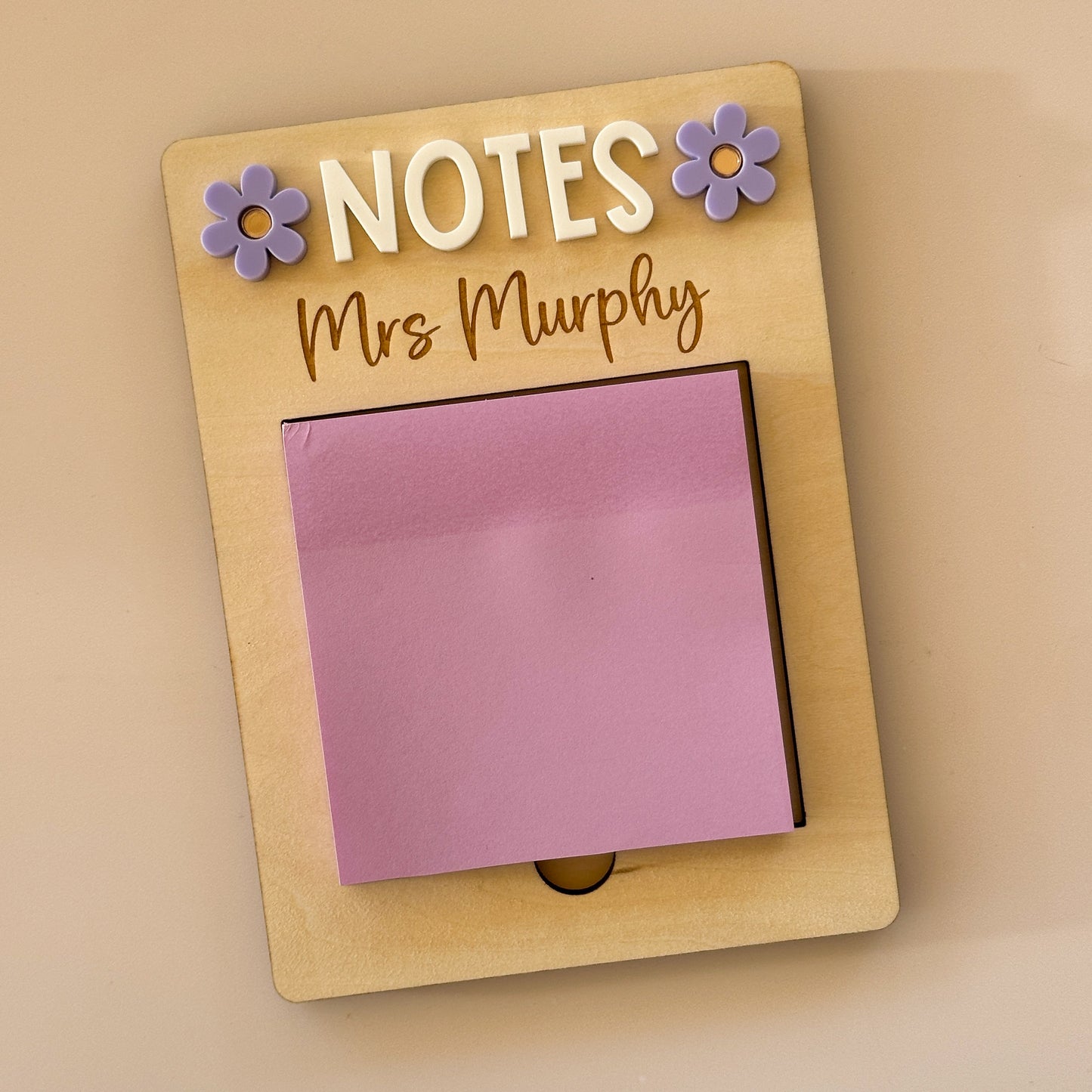 Teacher Sticky Note Holder | Thank you Teacher Gift - Flowers