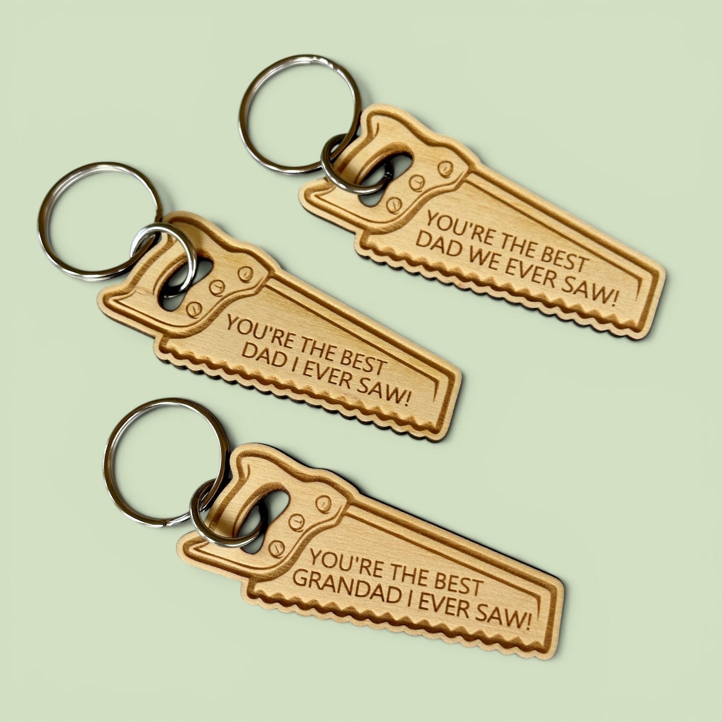 Fathers Day Keyring | Dad Keyring | Fathers Day Gift | Best Dad I Ever Saw