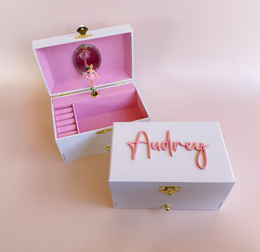 Personalised Music Jewellery Box | Ballerina Girls Musical Jewelry Box | Kids Jewellery Box