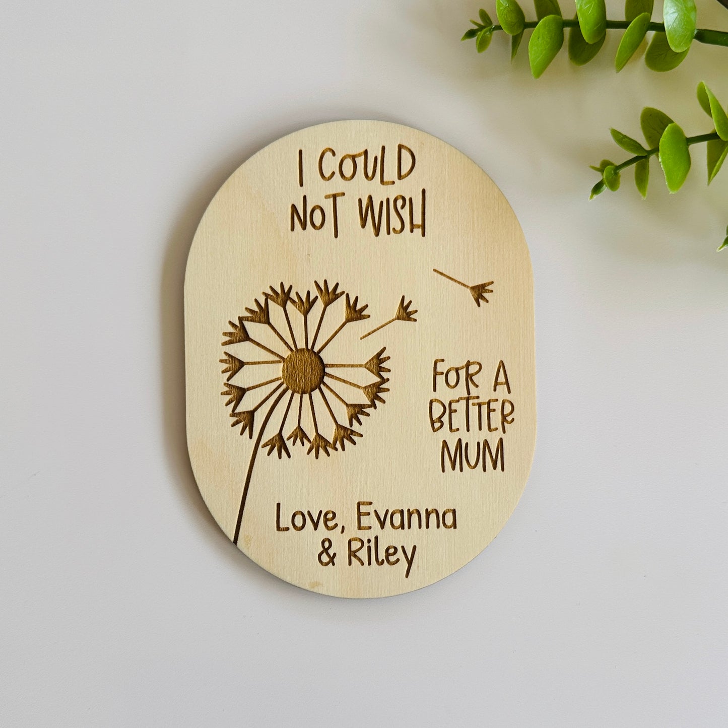 Mother's Day Sign Fridge Magnet - Fingerprint Artwork