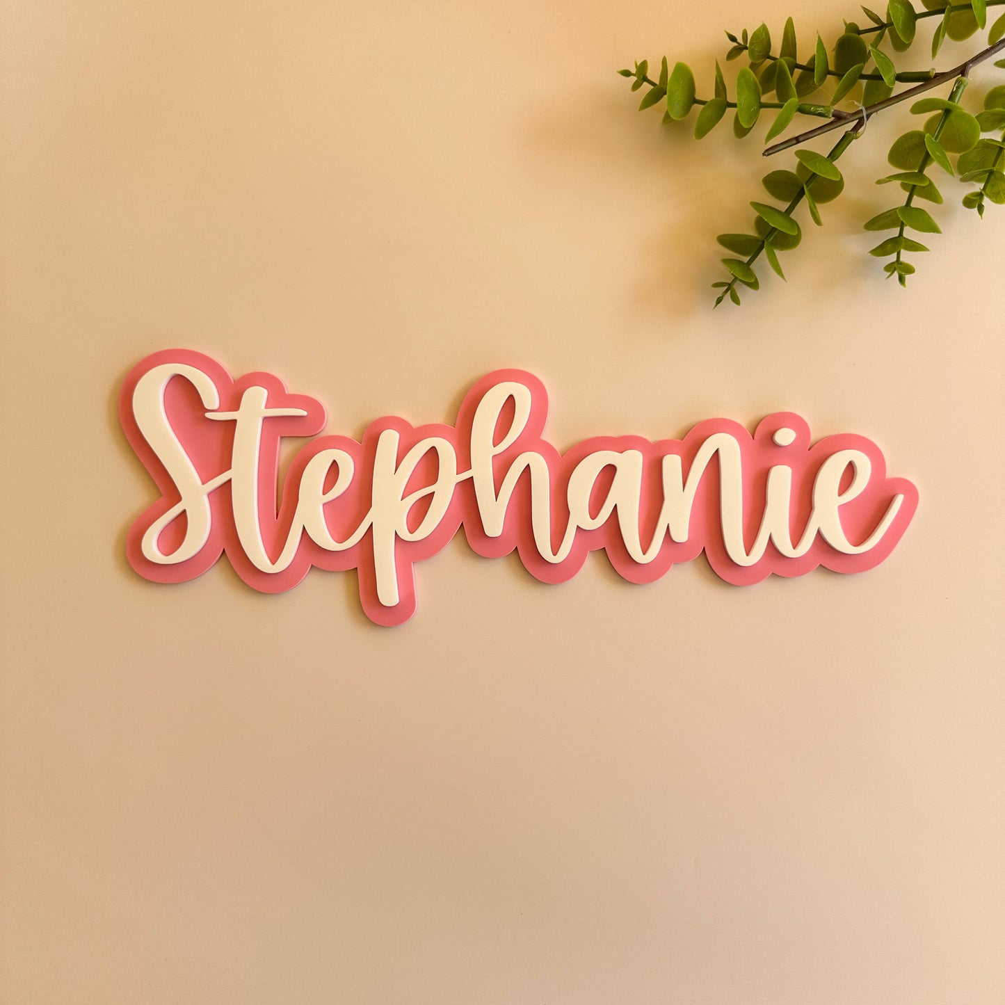 Double Layered Acrylic Name Sign