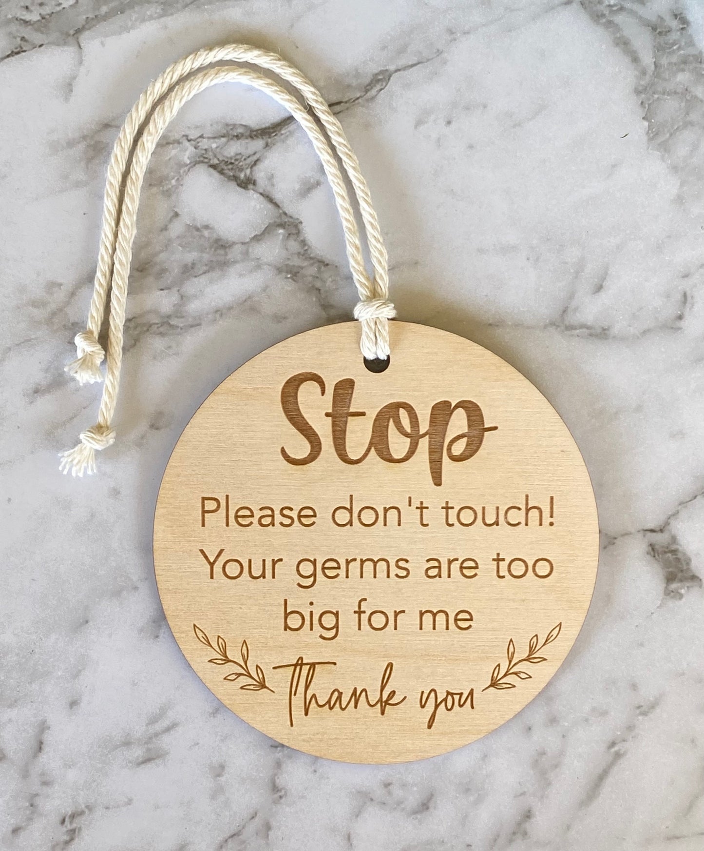 Baby Stop Please don't touch Pram Sign