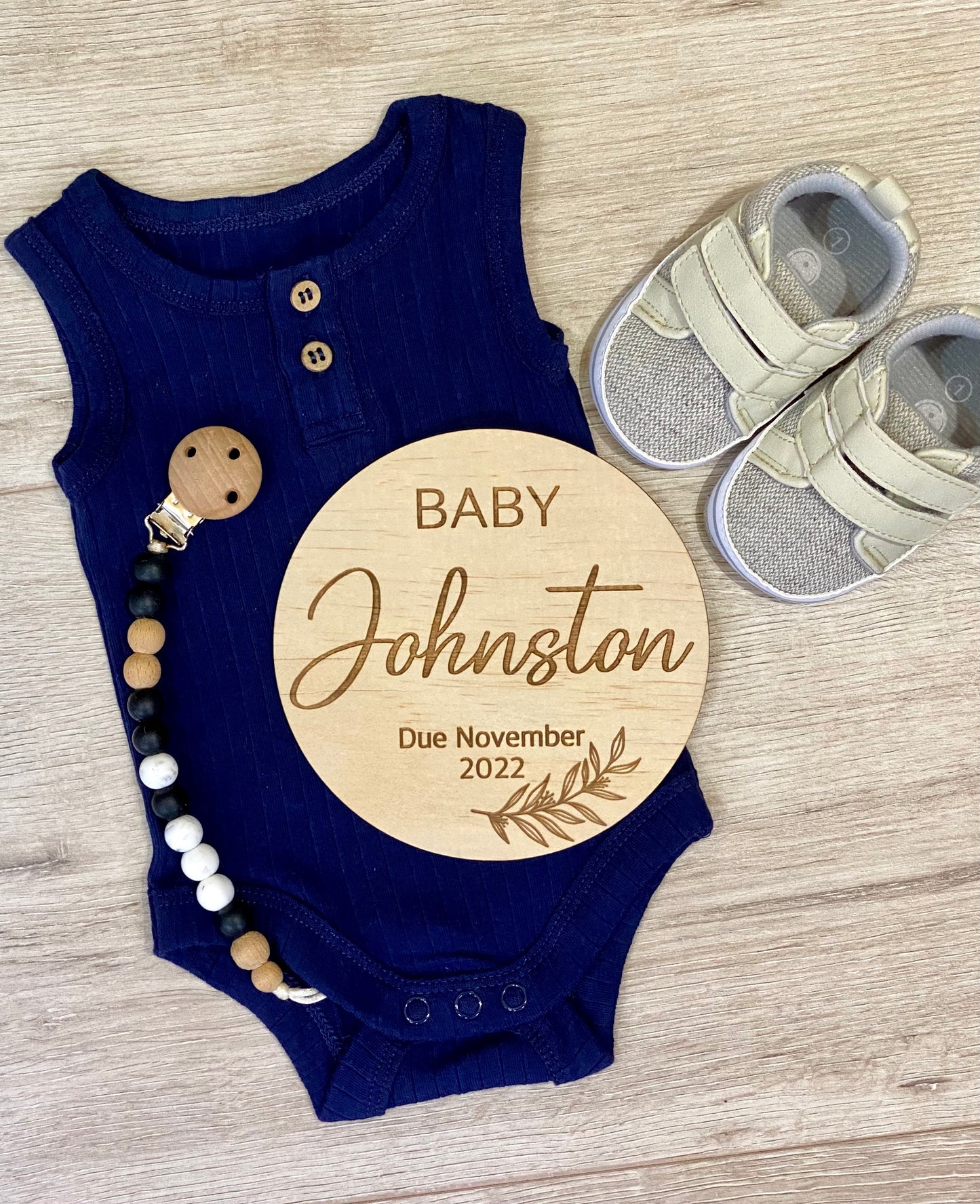 Pregnancy Personalised Announcement Plaque