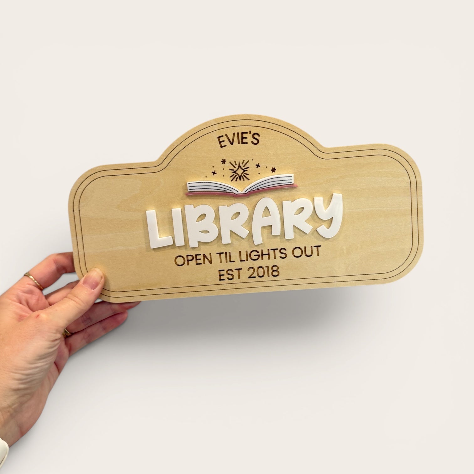 Kids Library Sign - Pretend Play Library Sign – Be Inspired Designs