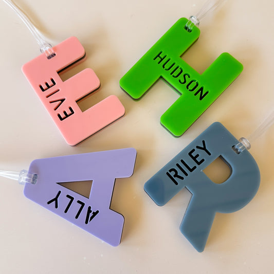 Personalised Name Keyring | Name Bag Tag | Triple Layered Acrylic Bag Tag | Acrylic Keyring