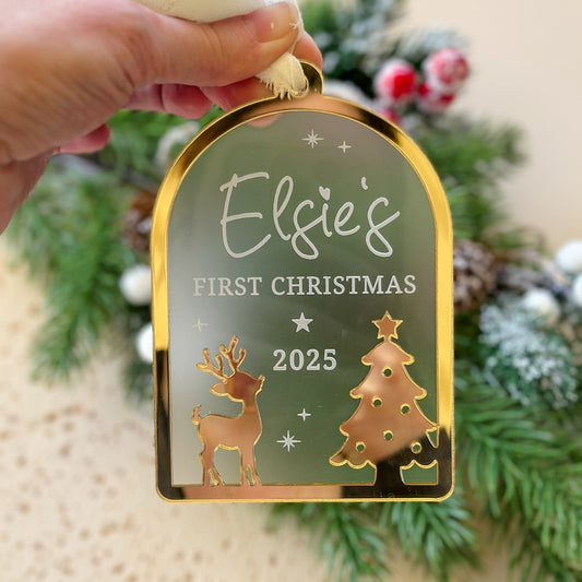 Baby’s First Christmas Ornament | Personalised First Christmas Tree Ornament Acrylic