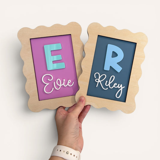 Initial Name Sign - Kids Bedroom Decor