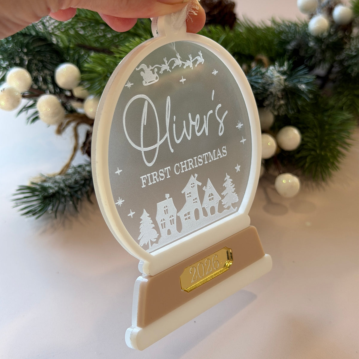 Baby’s First Christmas Ornament | Personalised First Christmas Tree Ornament Bauble