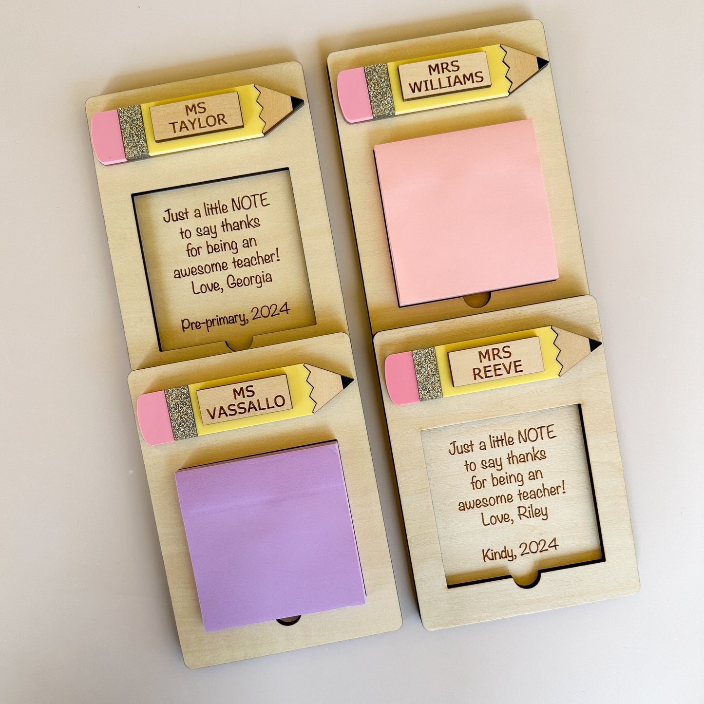 Teacher Sticky Note Holder | Thank you Teacher Gift