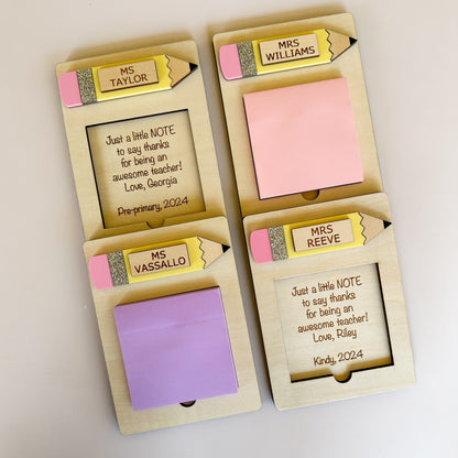 Teacher Sticky Note Holder | Thank you Teacher Gift