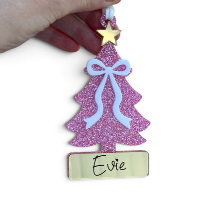 Personalised Christmas Ornament Acrylic Tree