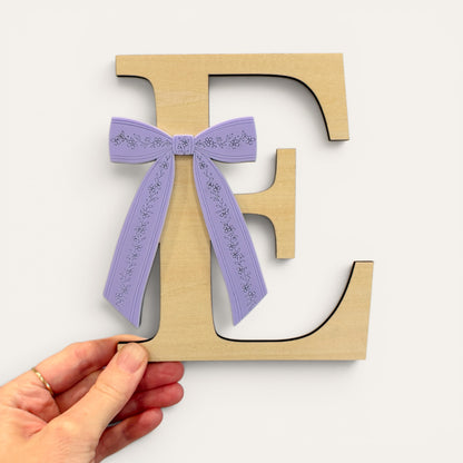 Bow Initial Wall Sign - Kids Bedroom Decor