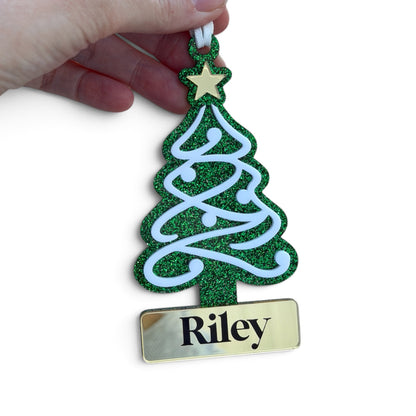 Personalised Christmas Ornament Acrylic Tree