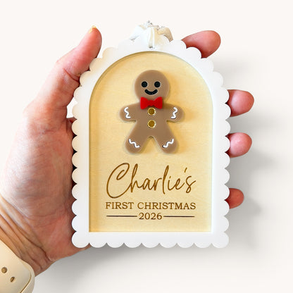 Baby’s First Christmas Ornament | Personalised First Christmas Tree Ornament Gingerbread Man