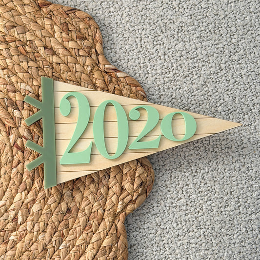 Birth Year Flag Wall Sign - Wooden Acrylic
