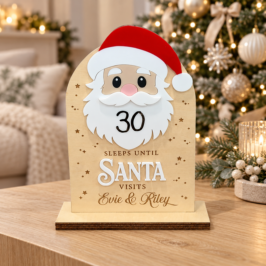 Christmas Countdown Sign | Personalised Christmas Sign