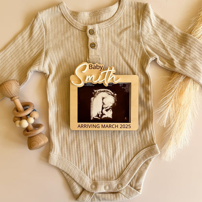 Pregnancy Announcement Ultrasound Photo Frame | Fridge Magnet