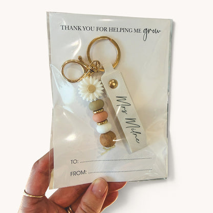 Personalised Teacher Gift Keyring | Teacher Thank you Gift | End of Year Teacher Gift