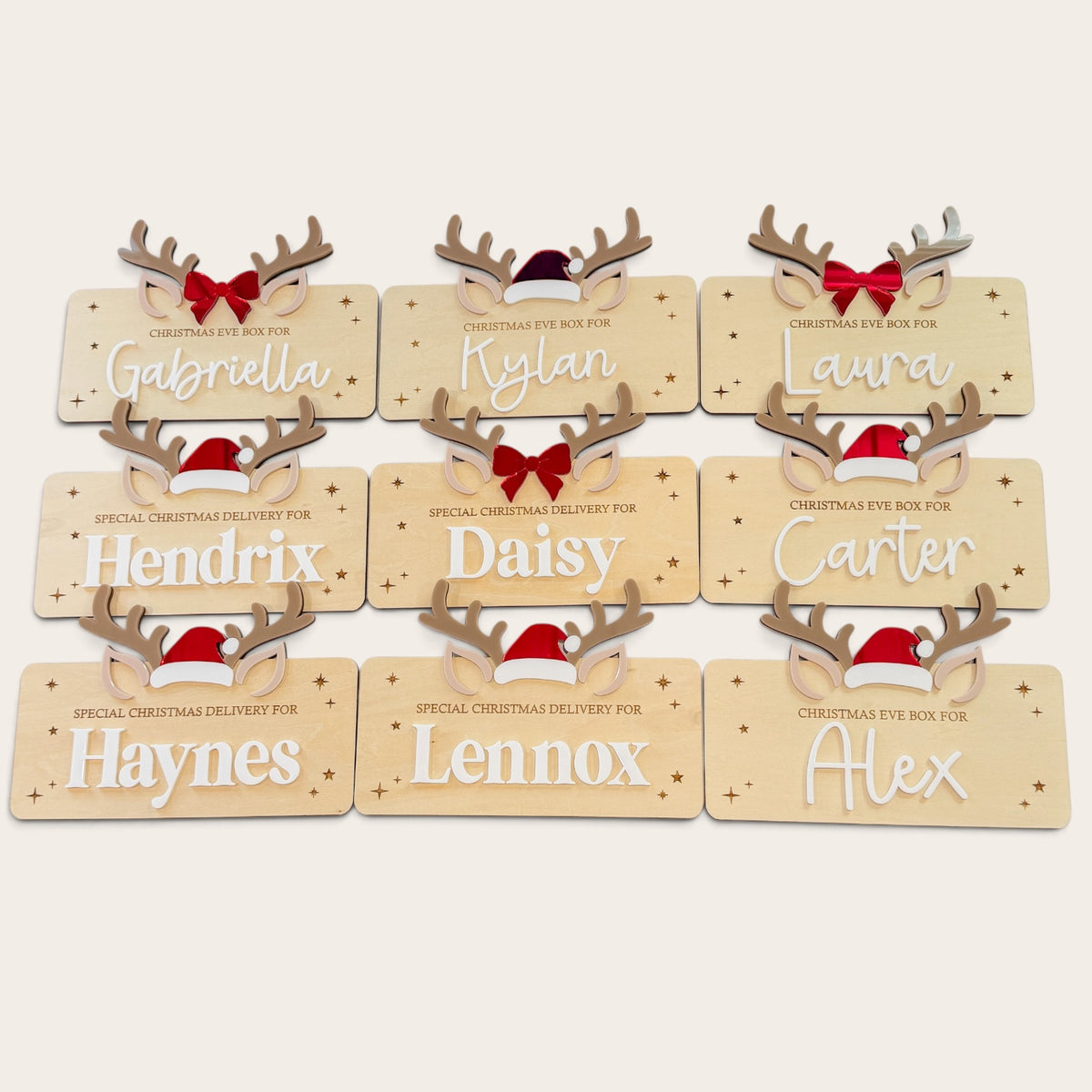 DIY Christmas Crate Plaque Sign Reindeer | Personalised Crate Sign