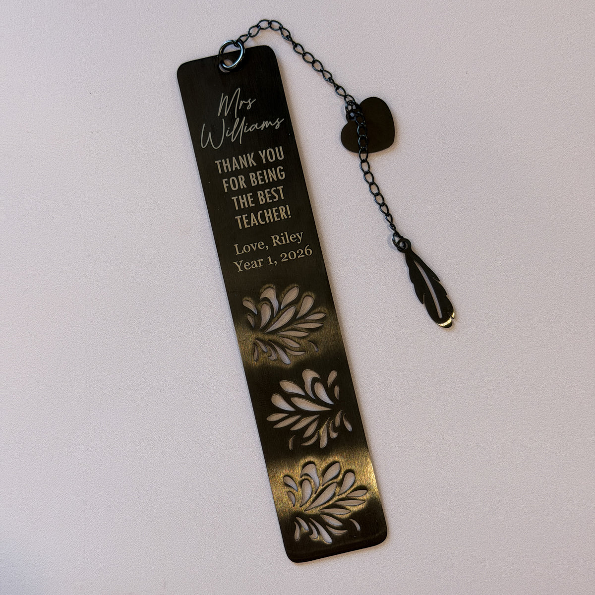 Teacher Bookmark | Personalised Teacher Gift | Thank you Teacher Gift Metal