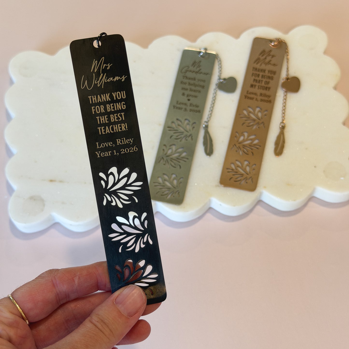 Teacher Bookmark | Personalised Teacher Gift | Thank you Teacher Gift Metal