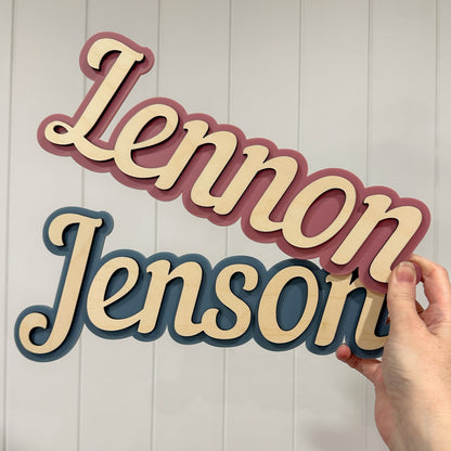 Personalised Kids Wooden Acrylic Door Sign