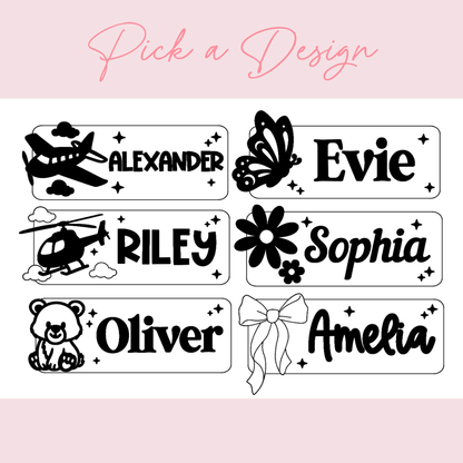Acrylic Name Sign | Kids Personalised Bedroom Door Signs