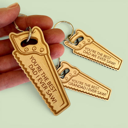 Fathers Day Keyring | Dad Keyring | Fathers Day Gift | Best Dad I Ever Saw