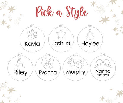 Personalised Christmas Ornament | Wooden Christmas Bauble